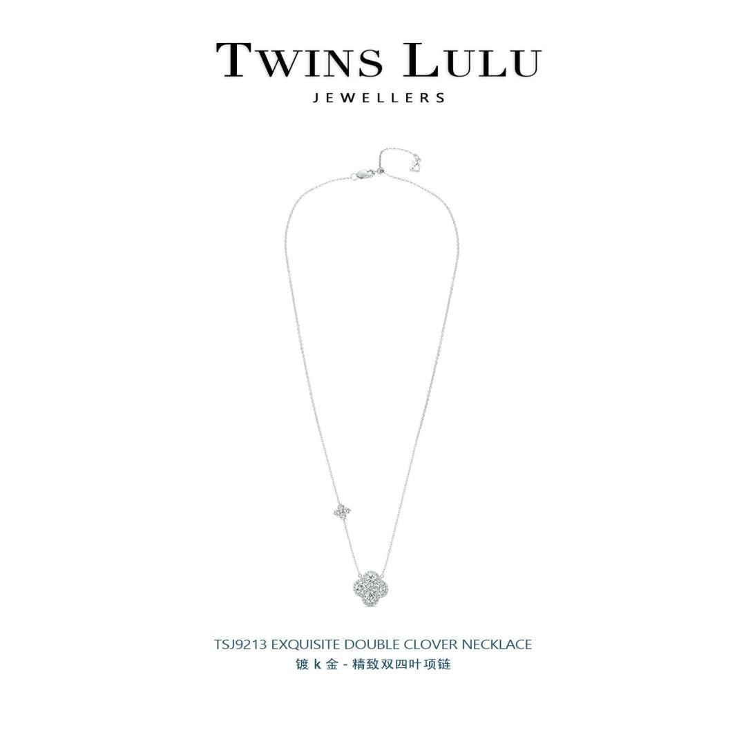 TWINS LULU幸運の四つ葉クローバーネックレスロマンチックプレゼント