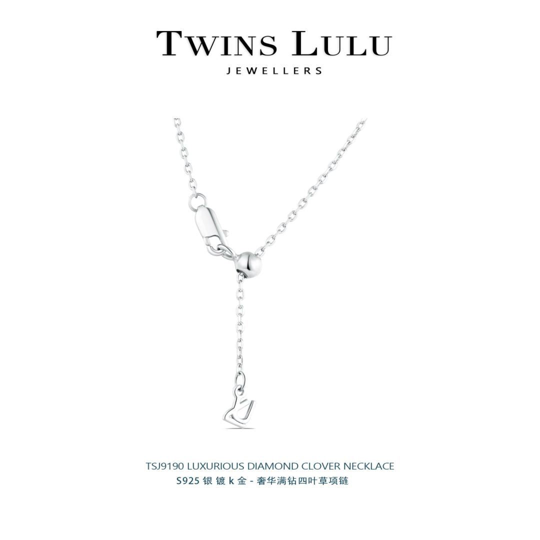 TWINS LULU精緻幸運四つ葉のクローバーネックレスロマンチックプレゼント