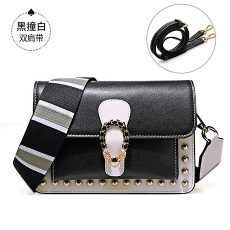 Genuine leather women's bag crossbody bag Stylish cowhide square bag that goes with anything Broadband shoulder bag. Pochette