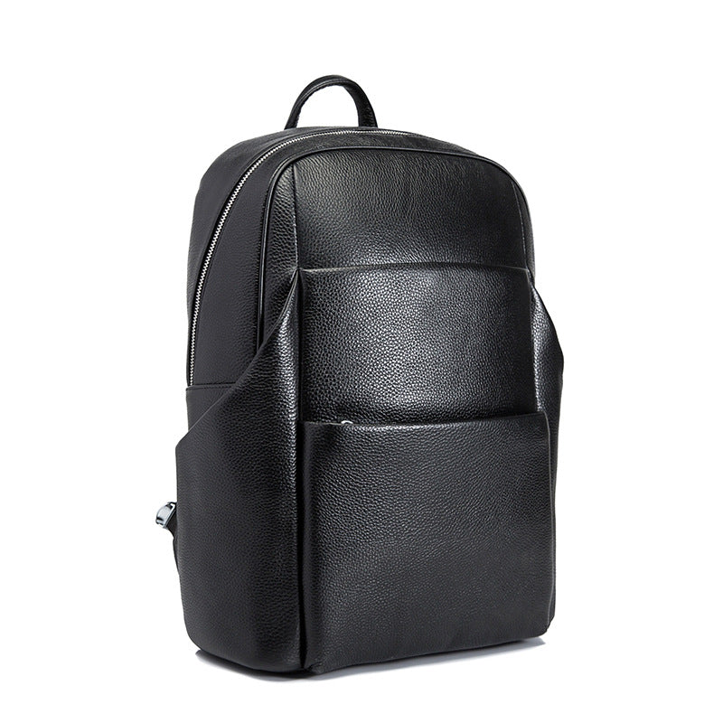 Men's Backpack Cowhide Genuine Leather Retro Large Capacity Computer Bag for Men