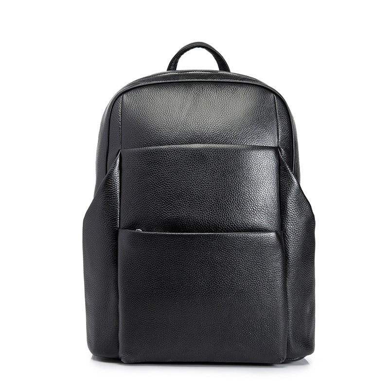 Men's Backpack Cowhide Genuine Leather Retro Large Capacity Computer Bag for Men