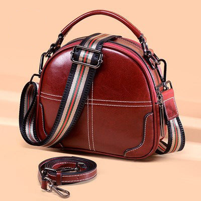 Women's Bags Fashion Handbags Genuine Leather Crossbody Bags Small Bags Broadband Shoulder Bags.Pochette