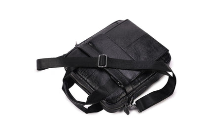 Men's Shoulder Bag Genuine Cowhide Leather Fashion Casual Business Men's Crossbody Bag Handbag 