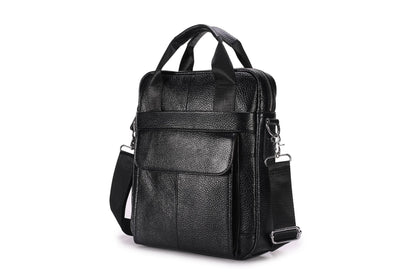 Men's Shoulder Bag Genuine Cowhide Leather Fashion Casual Business Men's Crossbody Bag Handbag 