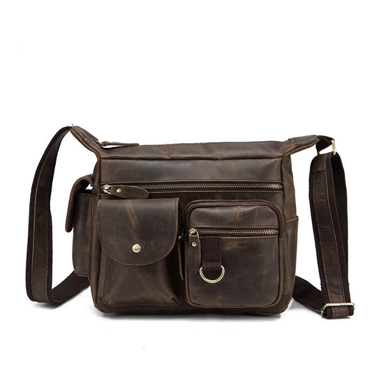 Men's shoulder bag Genuine cowhide leather crossbody bag for men 