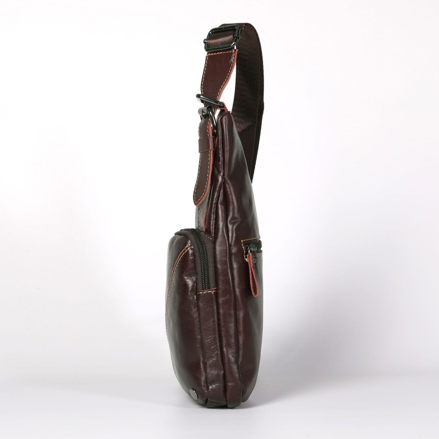 Men's Bust Bag Cowhide Sports Crossbody Bag Men's Shoulder Bag 