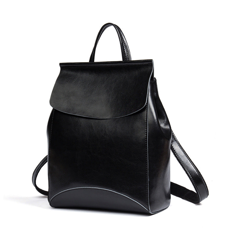 Ladies' backpacksLadies' bagsEuropean and American fashionCowhide simple backpacks that go with anything