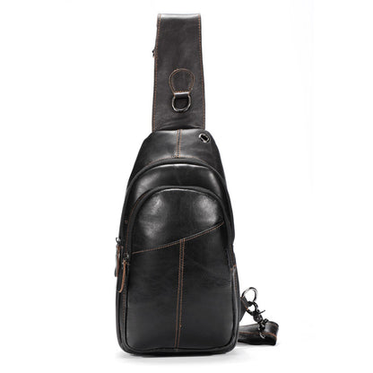 Men's Bust Bag Cowhide Casual Korean Fashion Crossbody Bag for Men