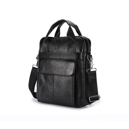 Men's Shoulder Bag Genuine Cowhide Leather Fashion Casual Business Men's Crossbody Bag Handbag 