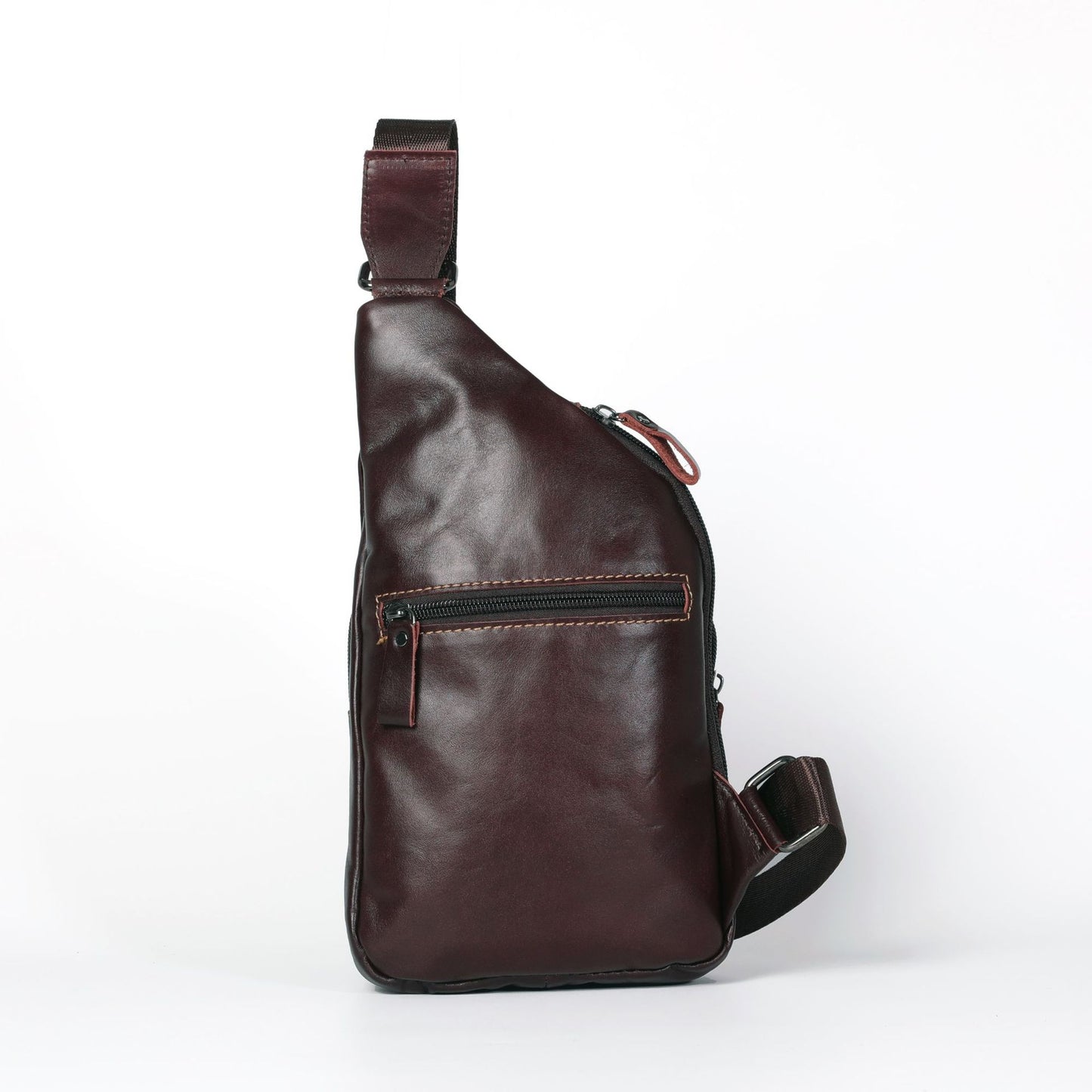 Men's Bust Bag Cowhide Sports Crossbody Bag Men's Shoulder Bag 