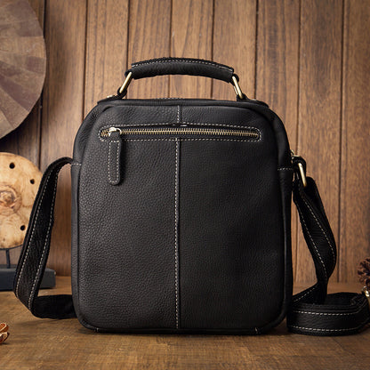 Men's Shoulder Bag Handmade Original Cowhide Genuine Leather Casual Korean Fashion Men's Crossbody Bag Handbag 