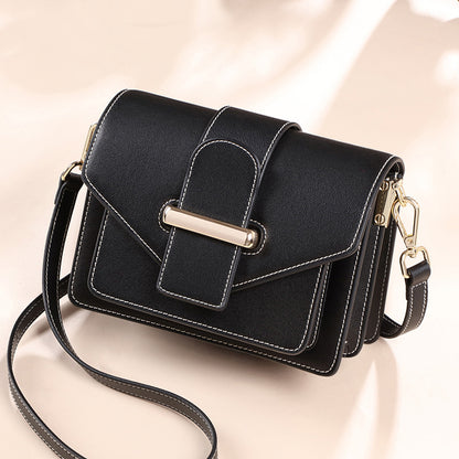 Women's bag Genuine leather crossbody bag Fashion square bag Trendy shoulder bag that goes with anything.Pochette