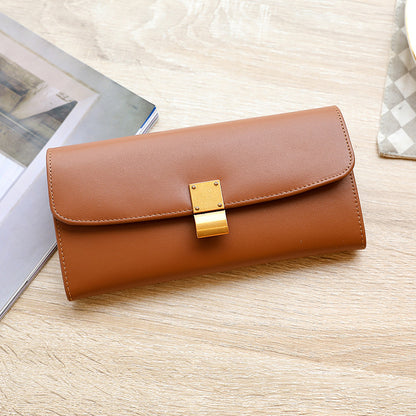 Ladies long wallet genuine leather bifold wallet fashion wallet clutch bag ladies wallet