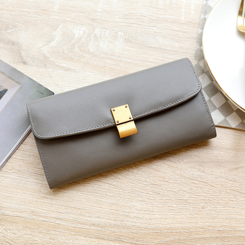 Ladies long wallet genuine leather bifold wallet fashion wallet clutch bag ladies wallet