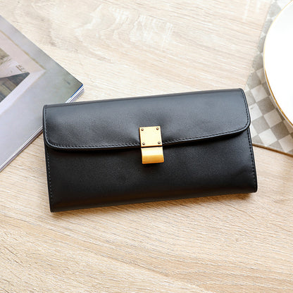 Ladies long wallet genuine leather bifold wallet fashion wallet clutch bag ladies wallet