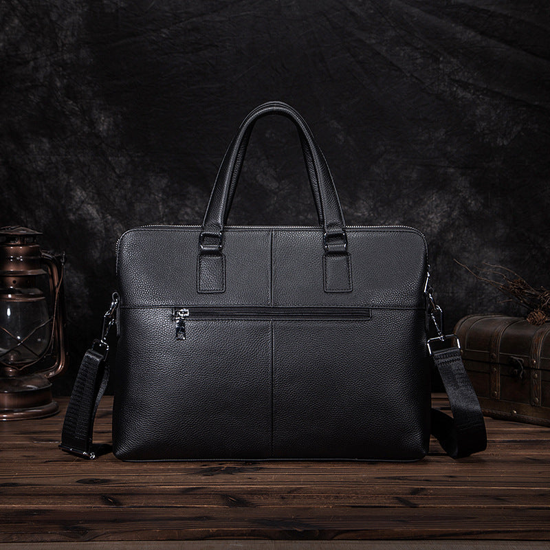 Men's Handbag Briefcase Cowhide Genuine Leather Business Men Computer Bag 