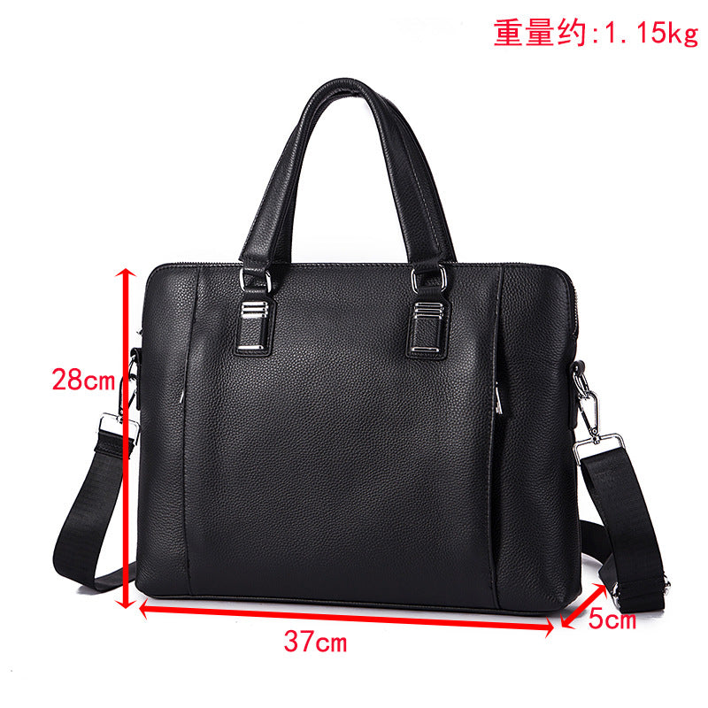 Men's Handbag Briefcase Cowhide Genuine Leather Business Men Computer Bag 