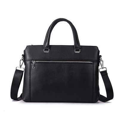 Men's Briefcase Handbag Cowhide Genuine Leather Business Men's Computer Bag 