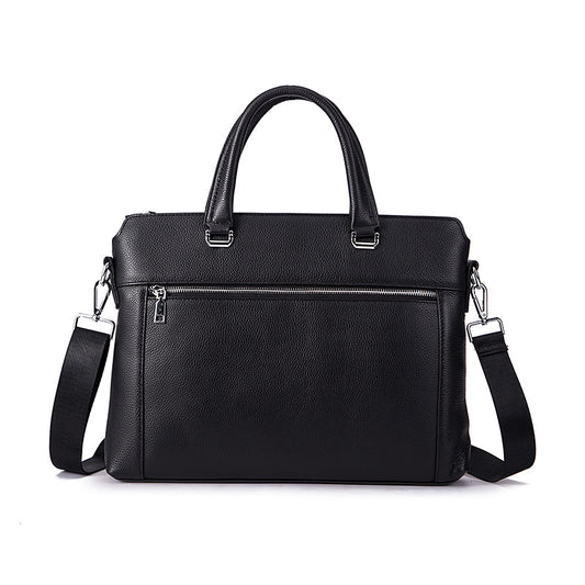 Men's Briefcase Handbag Cowhide Genuine Leather Business Men's Computer Bag 