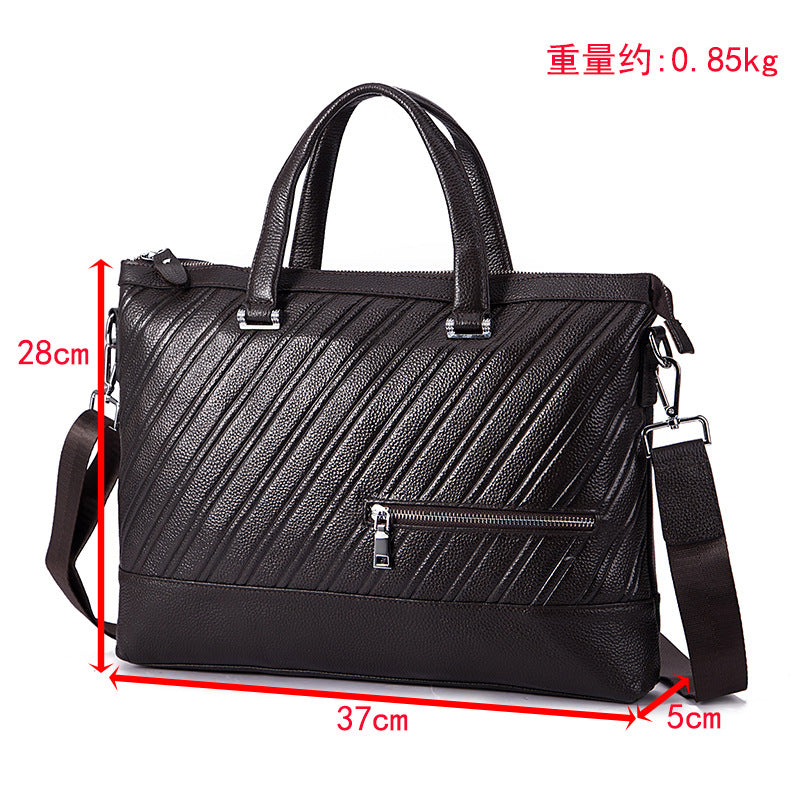 Men's Briefcase Genuine Cowhide Leather Business Computer Bag Men's Handbag 