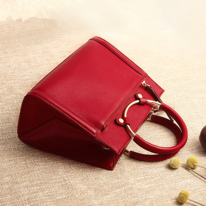 Women's handbag cowhide crossbody bag fashion shoulder bag elegant temperament handbag.bag