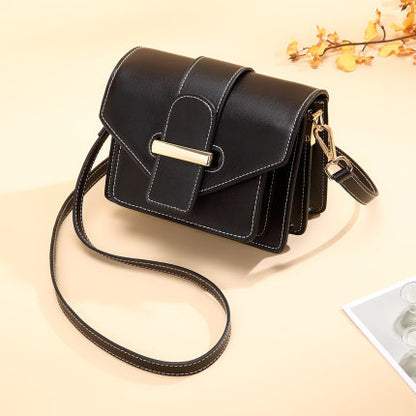 Women's bag fashion crossbody bag cowhide square bag accordion bag that goes with anything shoulder bag. pochette