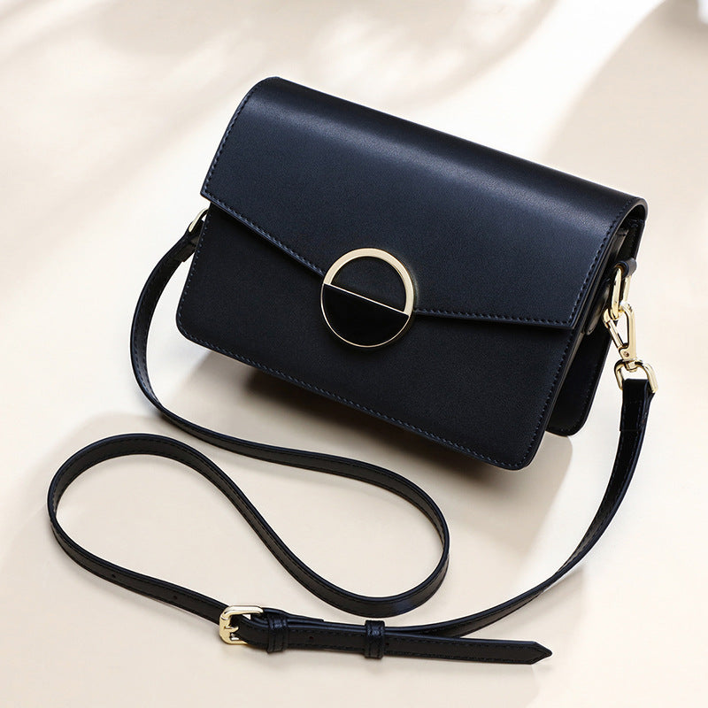 Genuine leather women's bag Crossbody bag Ins square bag that goes with anything Trendy textured shoulder bag.Pochette