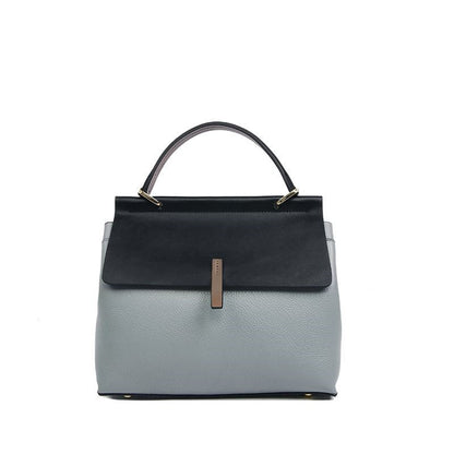 Ladies bag top cowhide fashion handbag color matching simple temperament elegant shoulder bag.Pochette