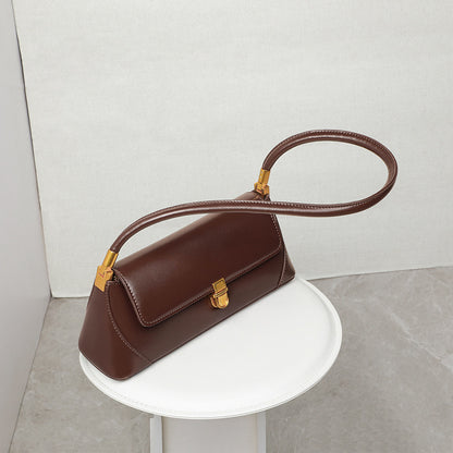 Women's Bag Armpit Bag Genuine Leather Clutch Bag Trend Retro Temperament Shoulder Bag.Pochette