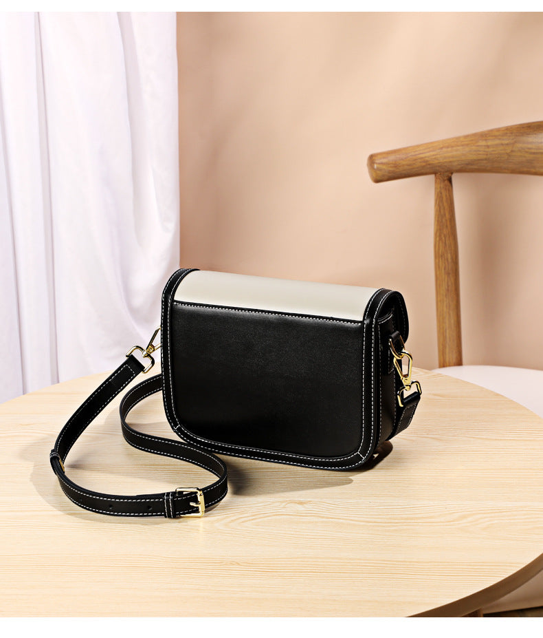 Genuine leather women's bag fashion crossbody bag Unique simple elegant shoulder bag that goes with anything. Pochette