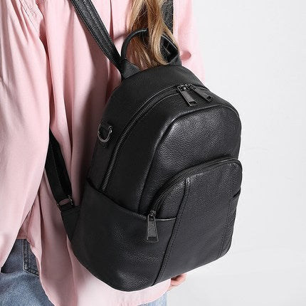 Women's Rucksack Genuine Leather School Bag Fashion Travel Bag Casual Rucksack