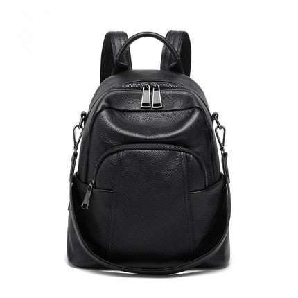 Women's Rucksack Genuine Leather School Bag Fashion Travel Bag Casual Rucksack