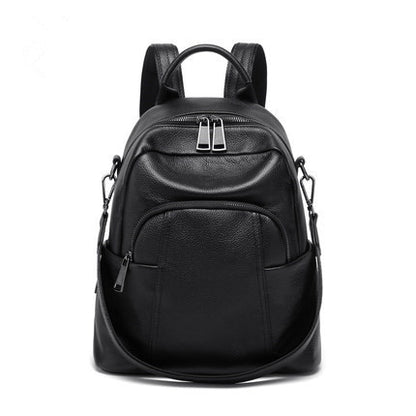 Women's Rucksack Genuine Leather School Bag Fashion Travel Bag Casual Rucksack