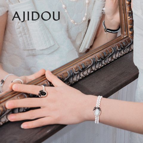 AJIDOU個性的なアイデアパールブレスレット高級レトロトレンドブレスレット