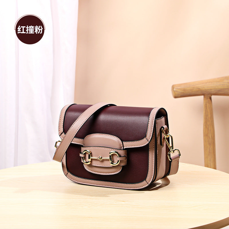 Genuine leather women's bag fashion crossbody bag Unique simple elegant shoulder bag that goes with anything. Pochette