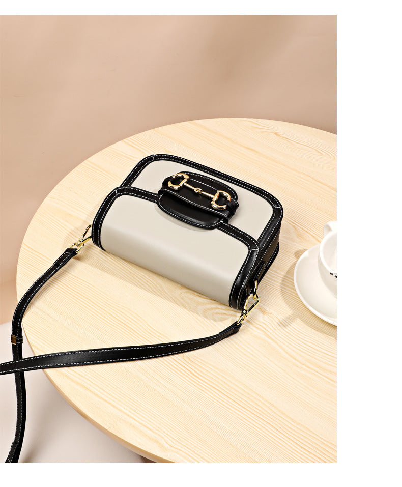 Genuine leather women's bag fashion crossbody bag Unique simple elegant shoulder bag that goes with anything. Pochette