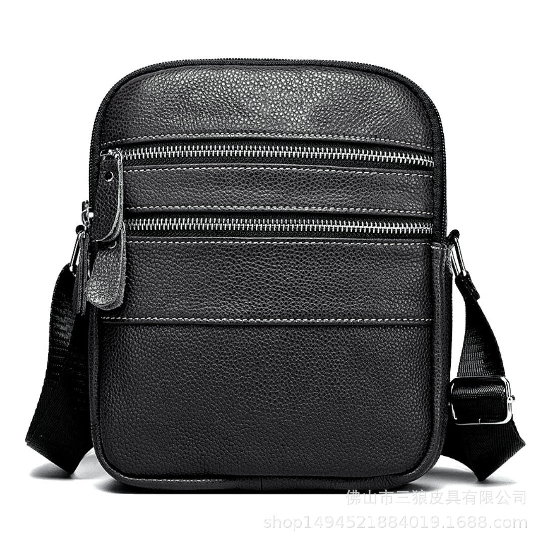 Men's Shoulder Bag Made of Genuine Cowskin Leather Korean Fashion Wear-resistant Crossbody Bag for Men 