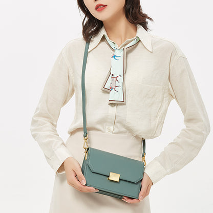 Women's genuine leather crossbody bag commuting shoulder bag Fashion shoulder bag that goes with anything. Pochette