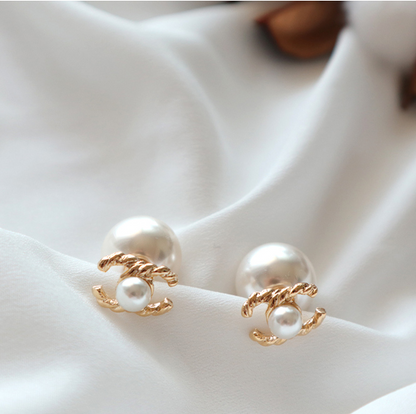 womens pearl shasha earrings pearl earrings