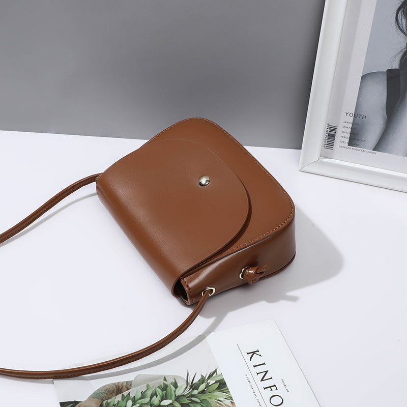 Women's bag Genuine leather fashion crossbody bag Cowhide square bag Shoulder bag that goes with anything. Pochette