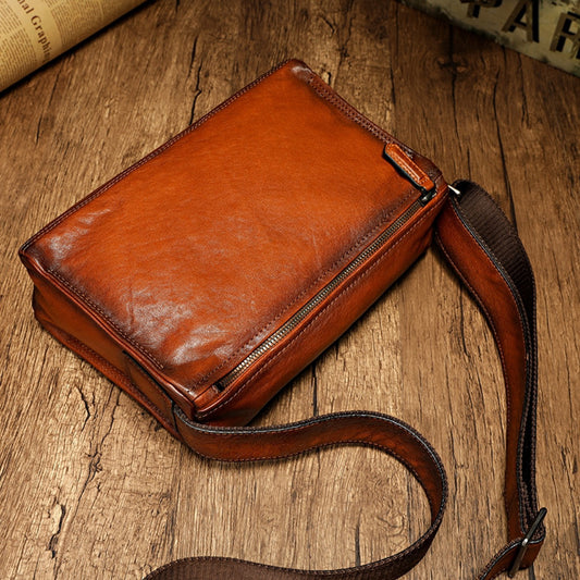 Men's Shoulder Bag Genuine Cowhide Leather Casual Bag Men's Crossbody Bag 