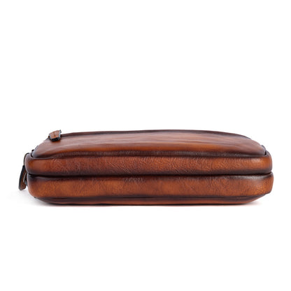 Men's Clutch Bag Genuine Cowhide Leather Casual Men's Handbag 