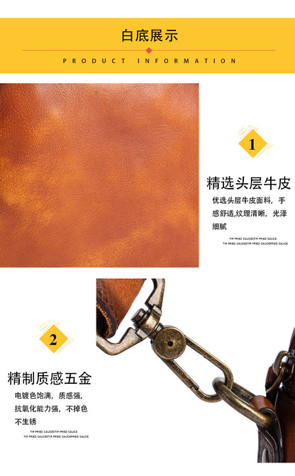 Men's shoulder bag Genuine cowhide leather business crossbody bag for men 