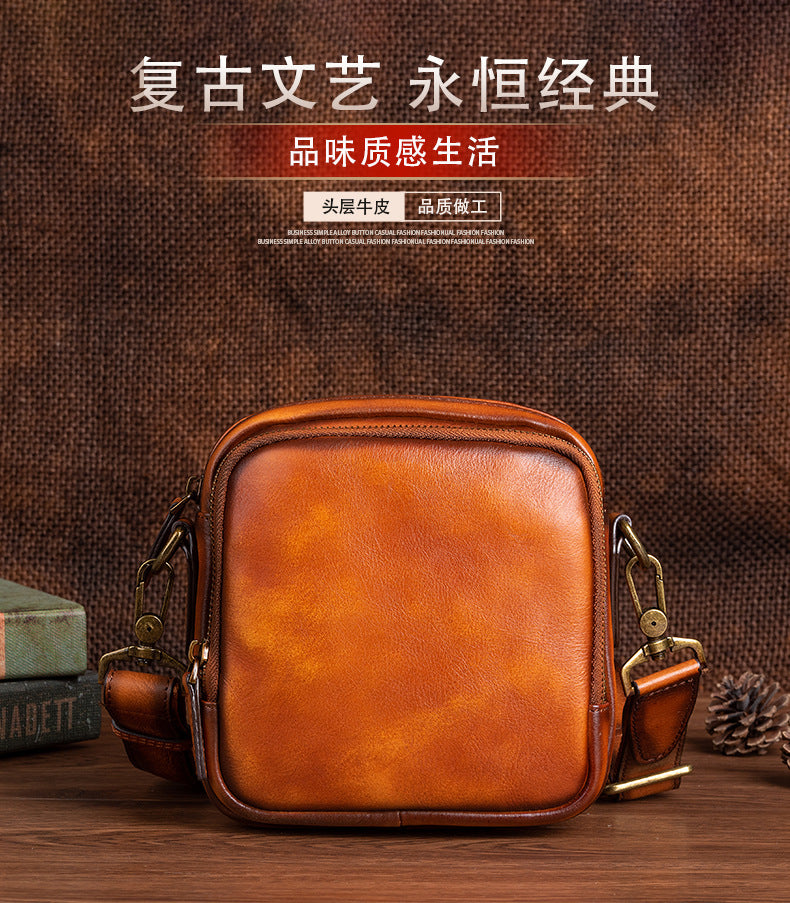 Men's shoulder bag Genuine cowhide leather business crossbody bag for men 