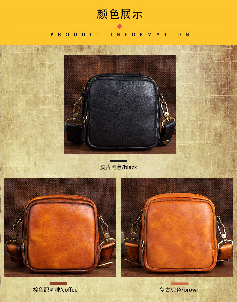 Men's shoulder bag Genuine cowhide leather business crossbody bag for men 