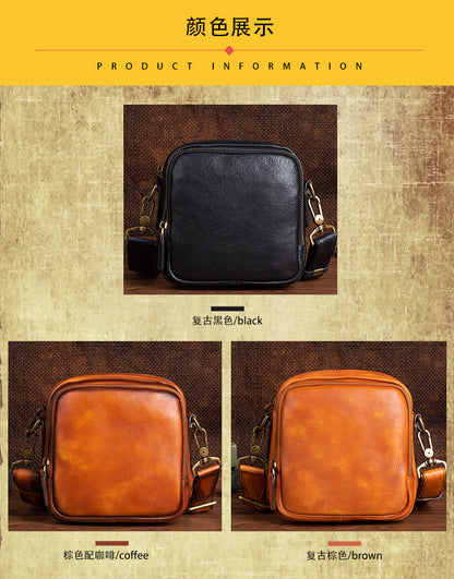 Men's shoulder bag Genuine cowhide leather business crossbody bag for men 