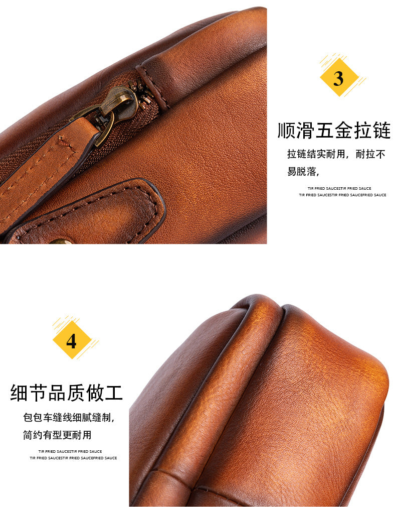 Men's shoulder bag Genuine cowhide leather business crossbody bag for men 