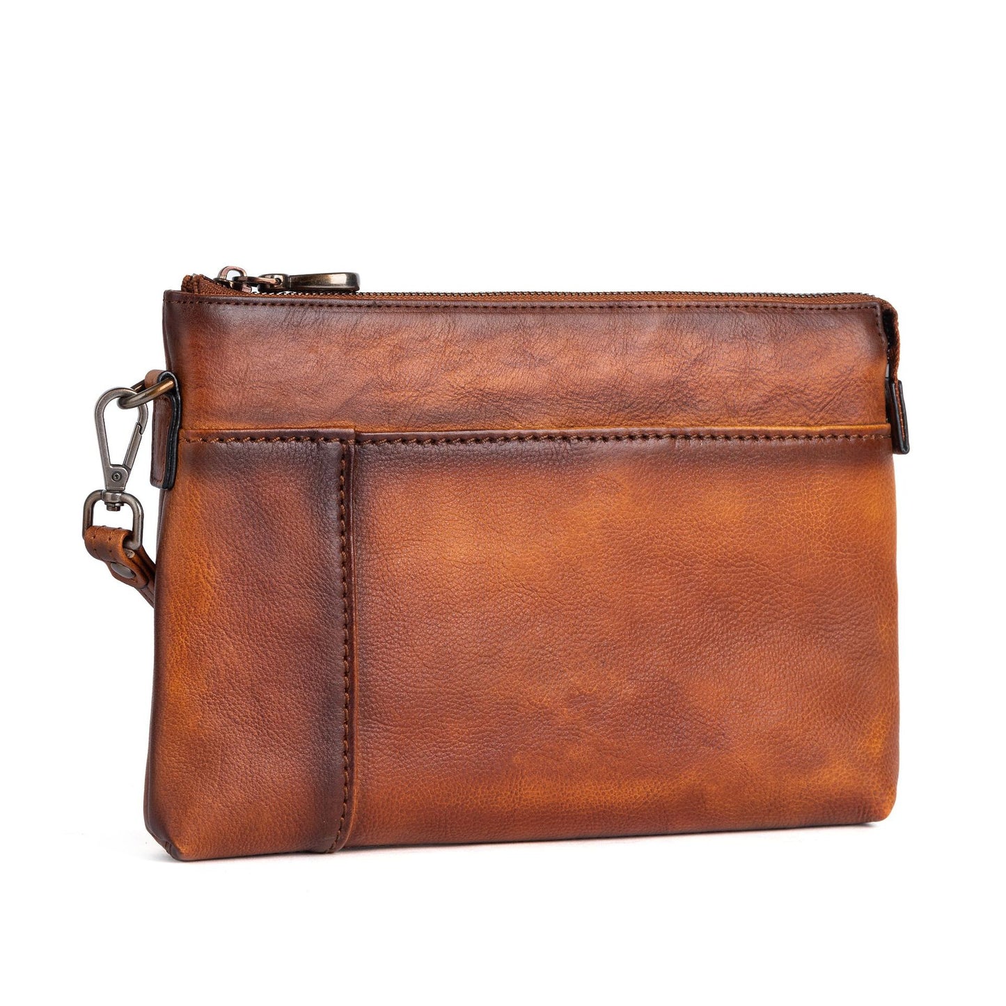 Men's Clutch Bag Genuine Cowhide Leather Casual Men's Handbag 