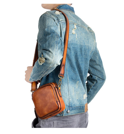 Men's shoulder bag Genuine cowhide leather business crossbody bag for men 