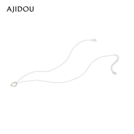 AJIDOU925シルバーシンプルinsカジュアルネックレスネックレスアクセサリーガールフレンドにプレゼント